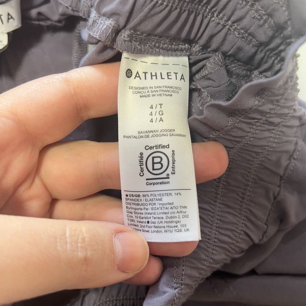 Athleta Savannah Featherweight Jogger Pants Size 4T Dusk Violet High Rise EUC - Picture 13 of 13